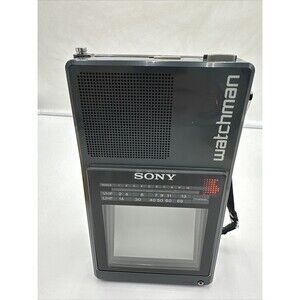 Vintage Sony Watchman Rare Periwinkle Blue Color 1987 FD-42A Works Great